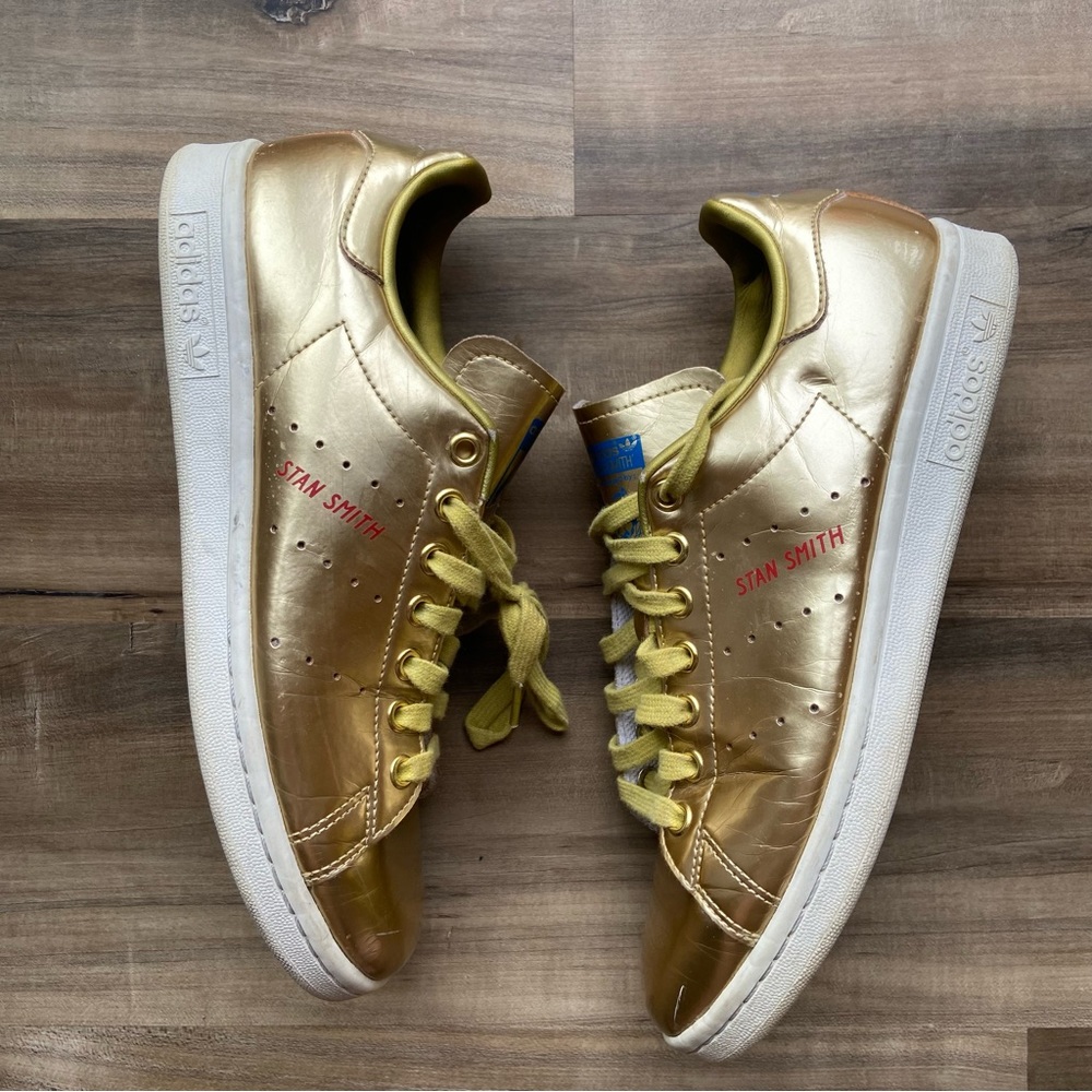 Adidas Stan Smith Gold Sneakers | Women’s 9.5 | Mens 8